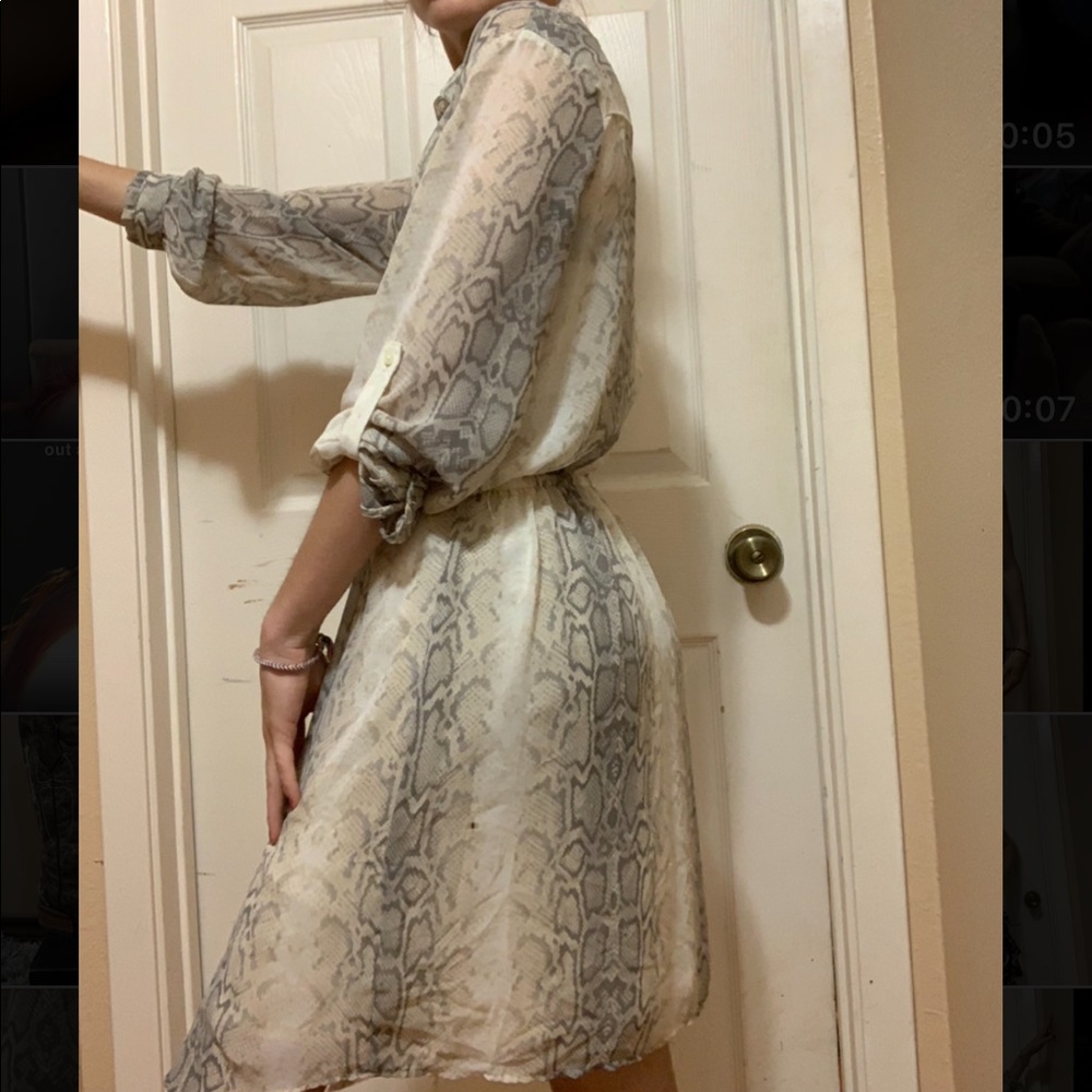 Snakeskin Print Dress